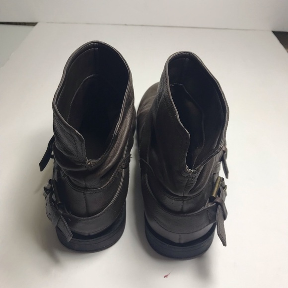 Nine West brown Leather booties Sz 7 - Picture 3 of 7